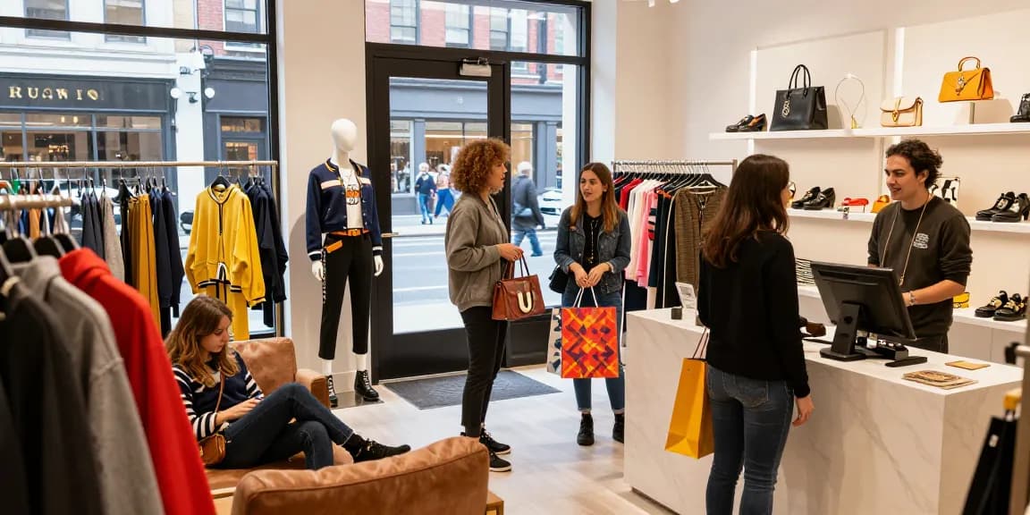 Vibrant shopping scene at https://shs-dome5.com/ boutique, showcasing trendy fashion and accessories.