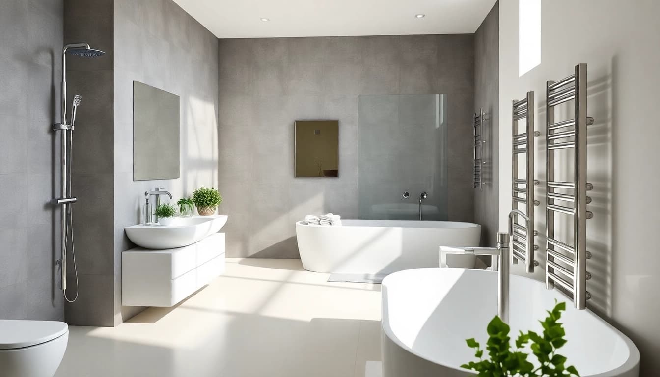 Produkt präsentieren: sonni sanitär Badprodukte in eleganter Badezimmerumgebung