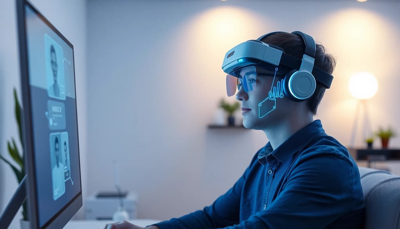 Engaging in a friendly ai sex chat with an AI chatbot on a modern screen.
