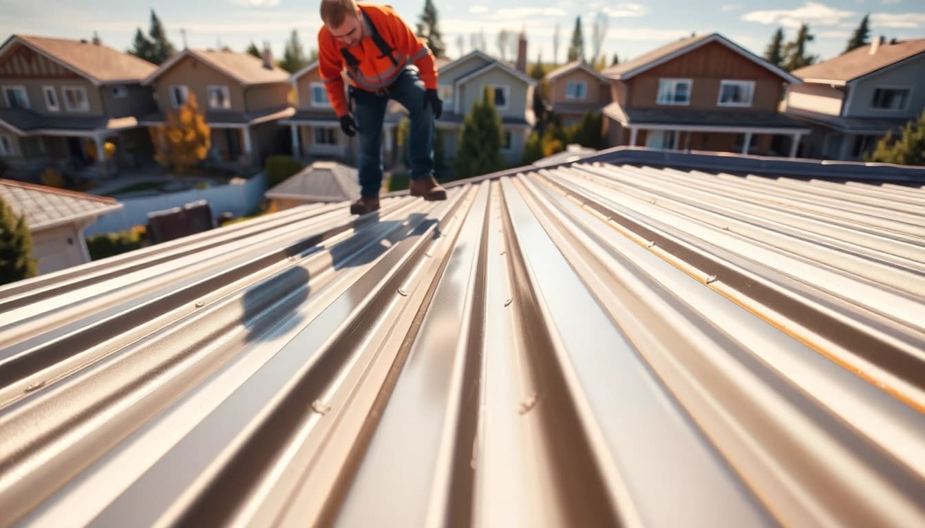 Install high-quality metal roofing Calgary with skilled professionals showcasing durable panels.