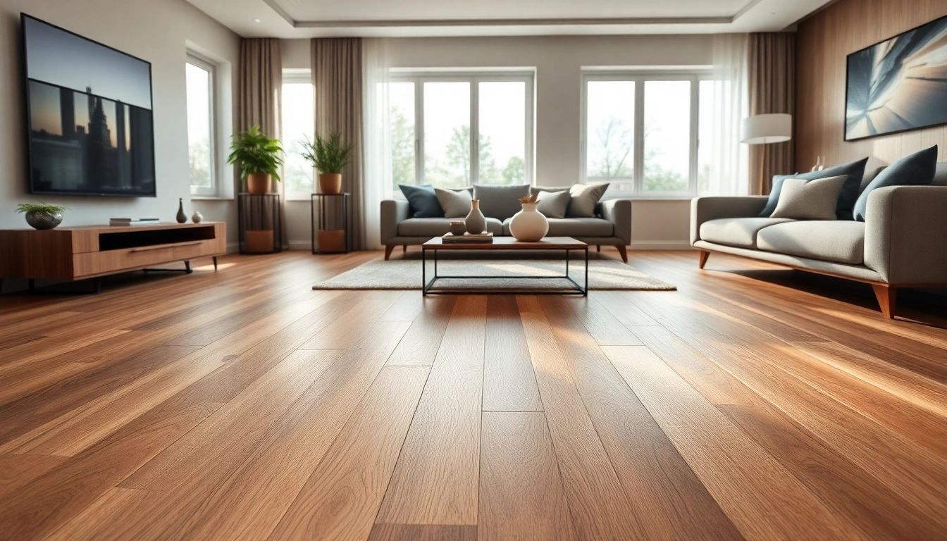 Transform your space with luxurious vinyl flooring near me, showcasing rich textures in a modern living room.
