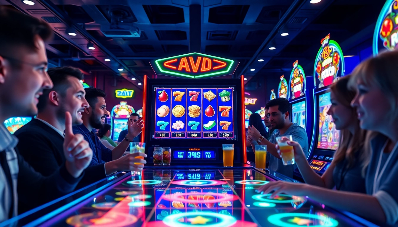 Toto slot online menarik perhatian dengan mesin slot berwarna-warni dan pemain yang bersemangat.