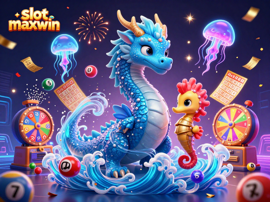 Experience slot maxwin excitement with vibrant characters in this dynamic 3D illustration.