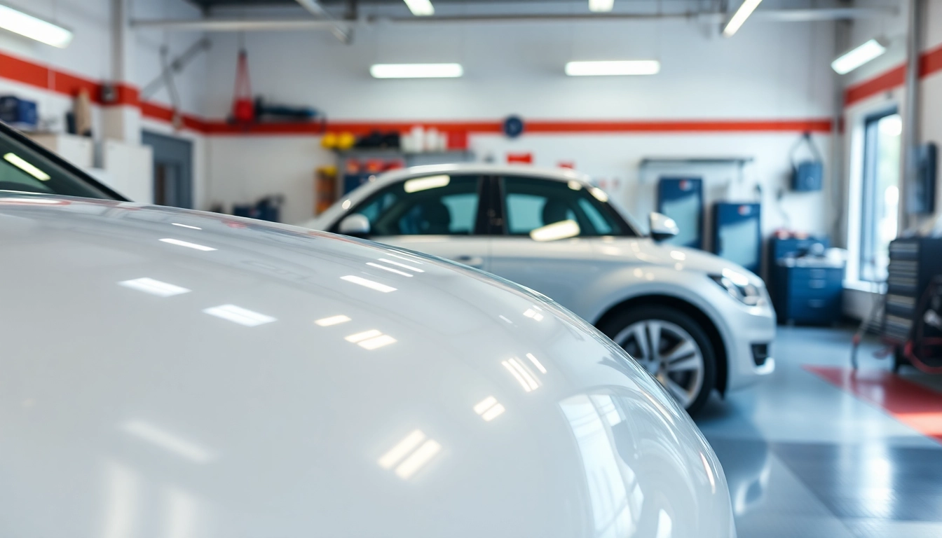 Experience the best car detailing Chattanooga TN service with a professional setup showcasing shiny vehicles.