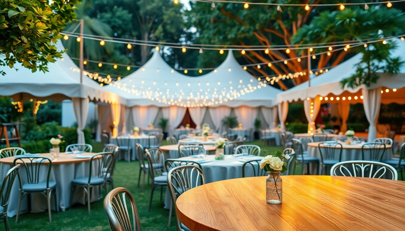 Explore Event Rentals Las Vegas with elegant outdoor settings bringing your event to life.