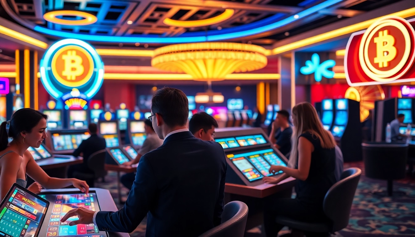 Engaging scene illustrating the Best crypto casino environment filled with vibrant energy.