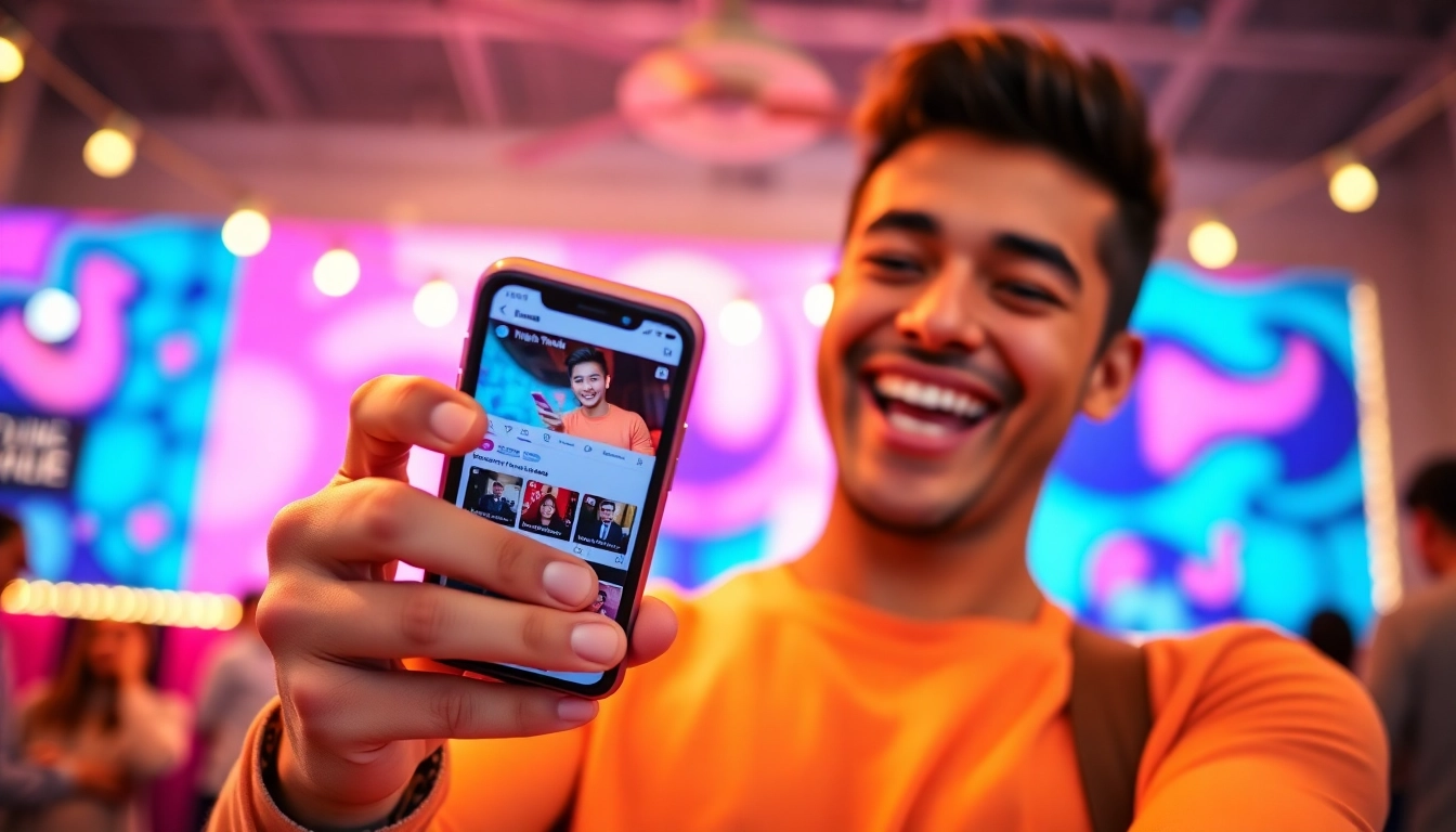 TikTokのいいね購入を魅力的に促進する人が登場するシーンです。