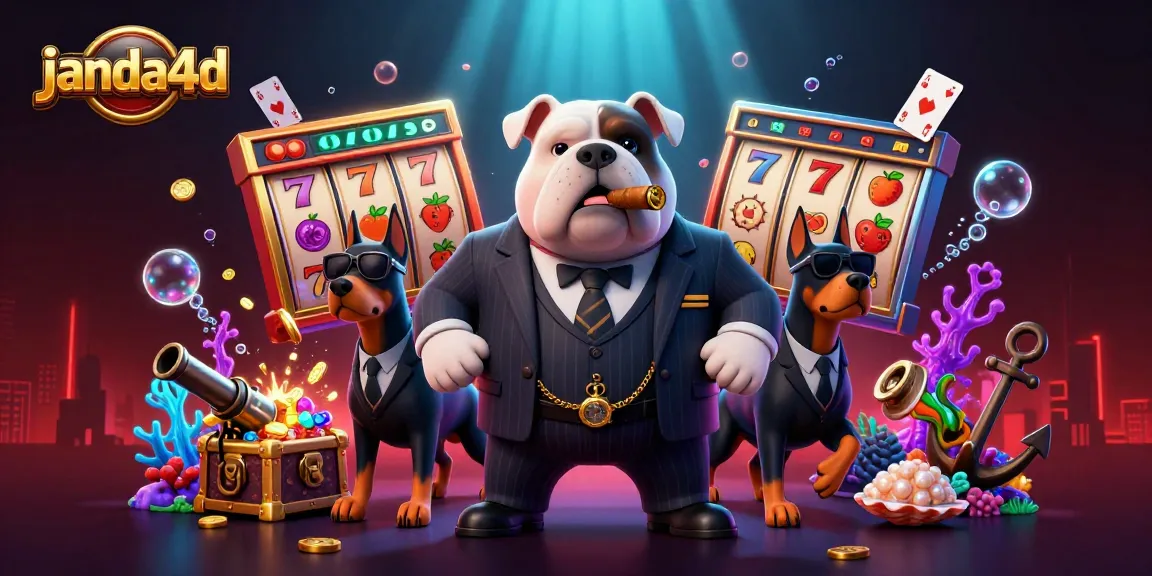 Judul JANDA4D, permainan slot eksklusif dengan bulldog mafia dan bodyguard dibalut suasana kasino yang menarik.