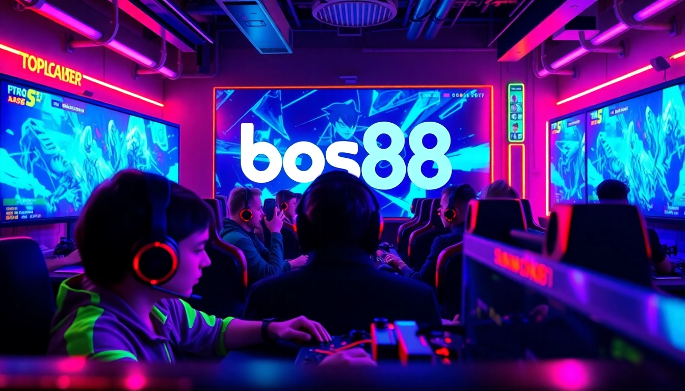 Menggambarkan pengalaman bermain bos88 dengan gamer fokus dan antusias dalam lingkungan yang cerah.