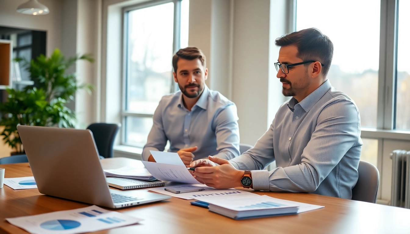 Tax Consultants in Kenya engage with clients in a modern office environment