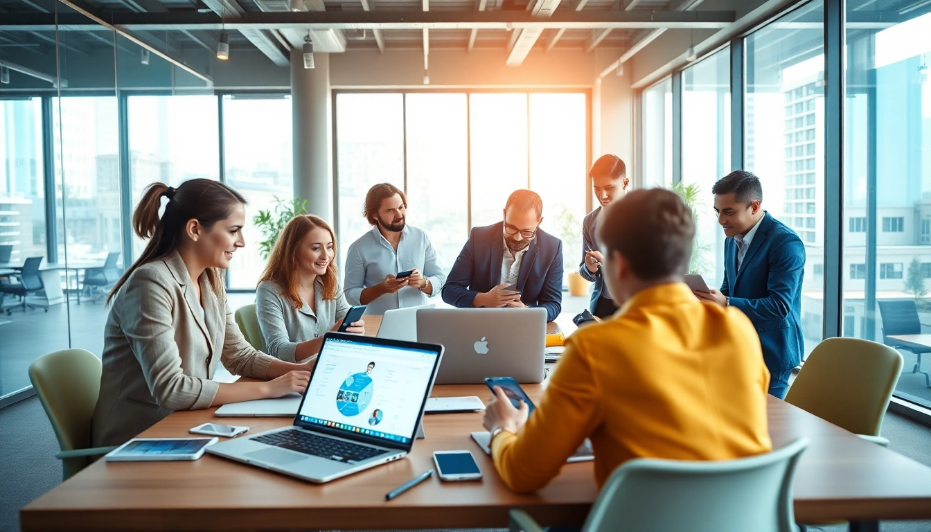 Engaged team using enterprise assistant software to enhance collaboration and productivity.