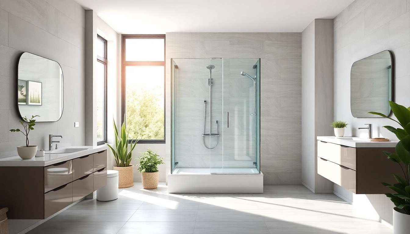 Die sonni Duschkabine 80x80 mit modernem Design in einem eleganten Badezimmer.