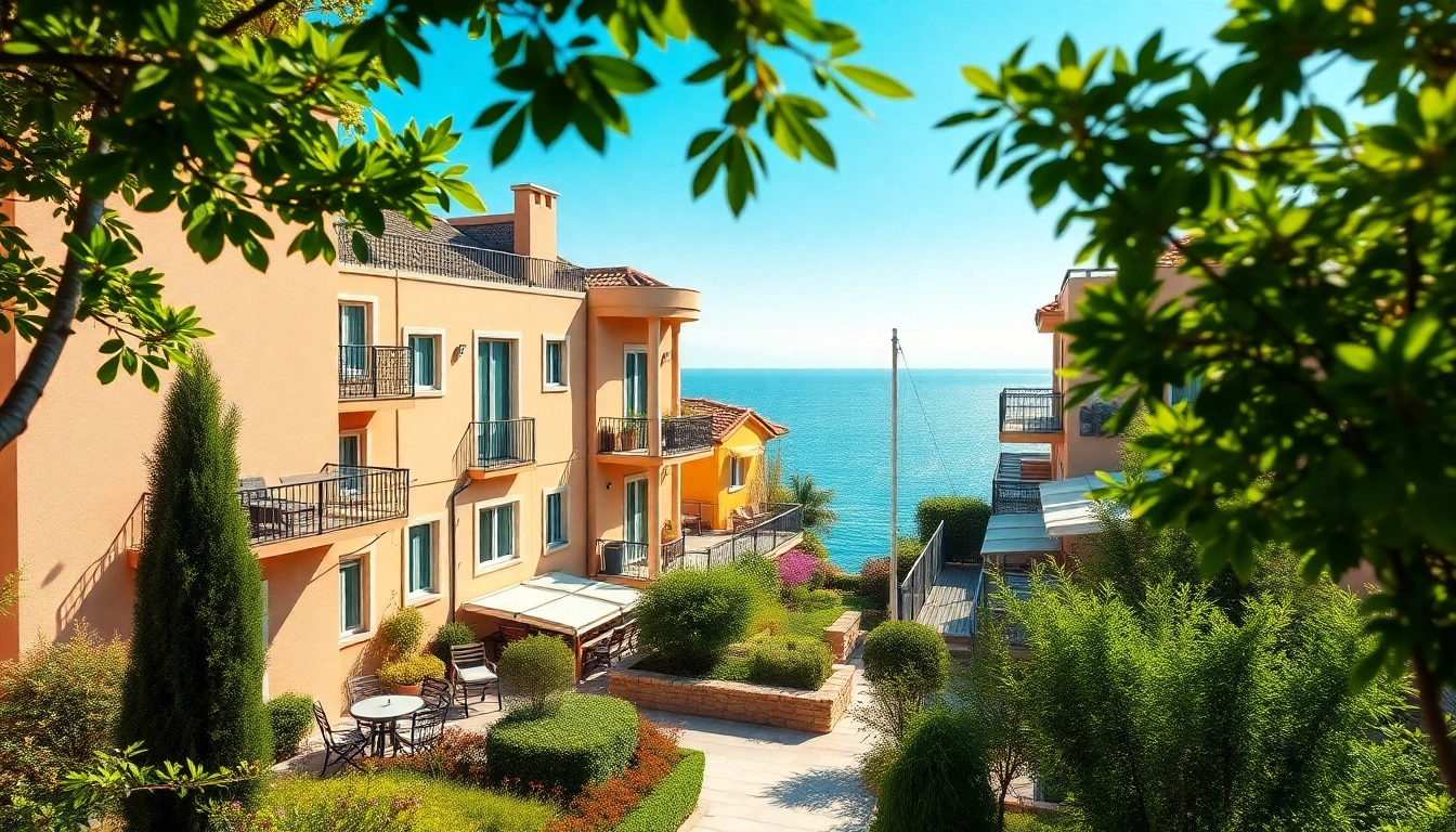 Buy apartment in Alanya with scenic coastal view and inviting architecture.