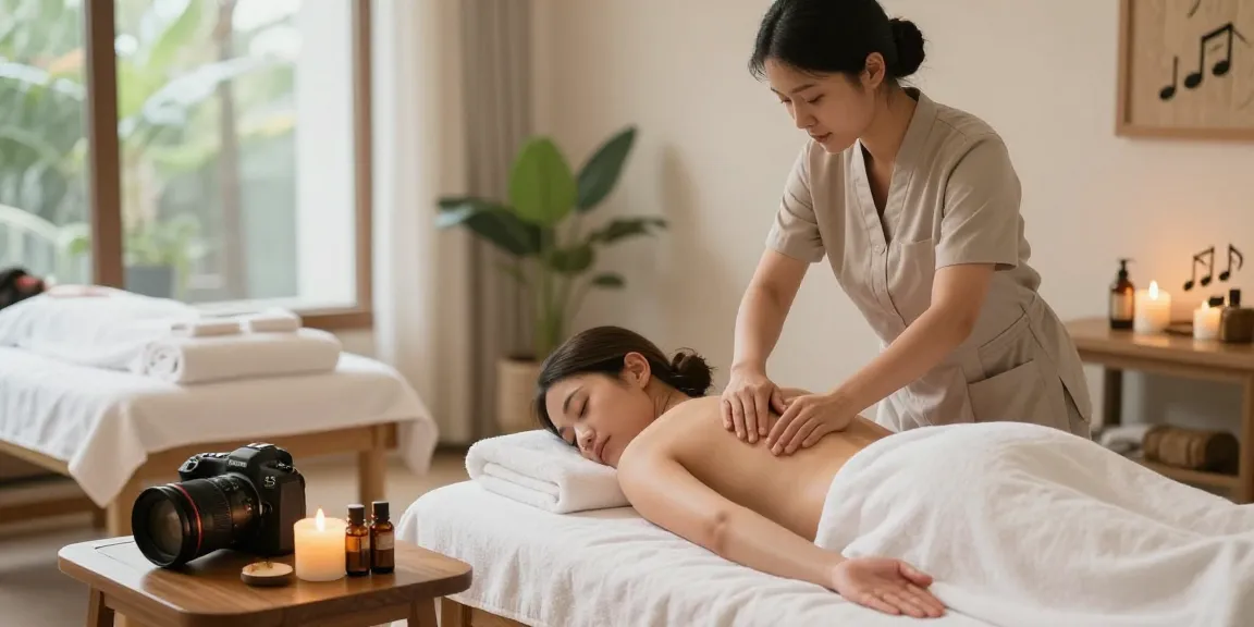 Relaxing Swedish massage experience at makangs.com/region/국내/서울-/마사지-스웨디시, featuring therapist with client in serene spa setting.