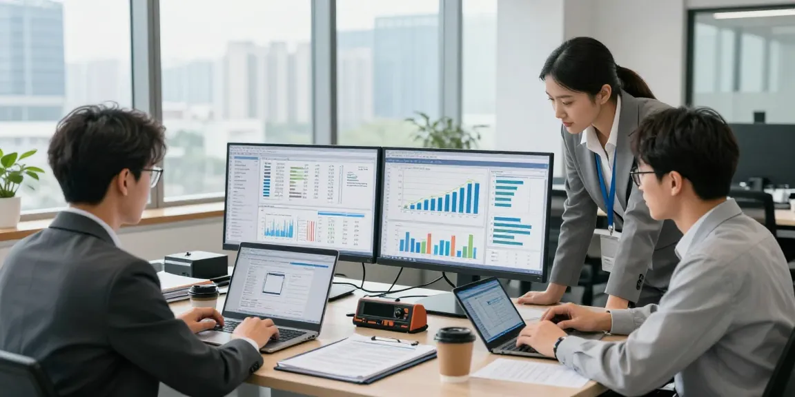 Tim auditor forensik aafikotajakarta.org menganalisis data keuangan di kantor modern.