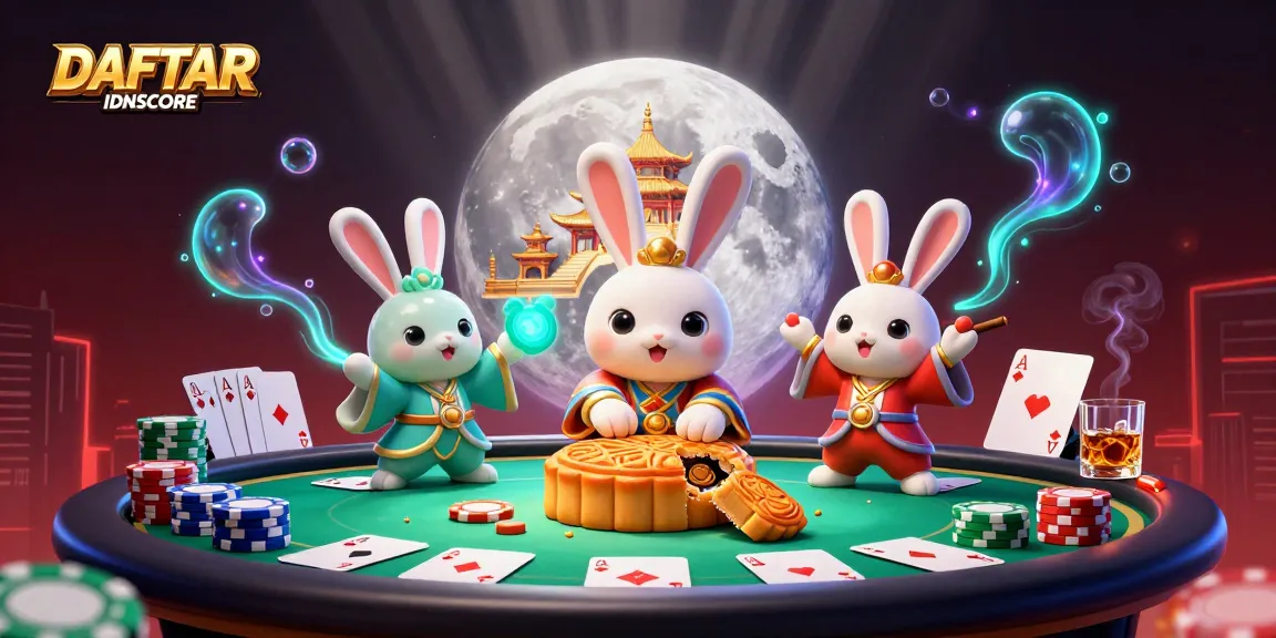 Engage in gaming excitement with DAFTAR IDNSCORE, showcasing poker chips and vibrant casino elements.
