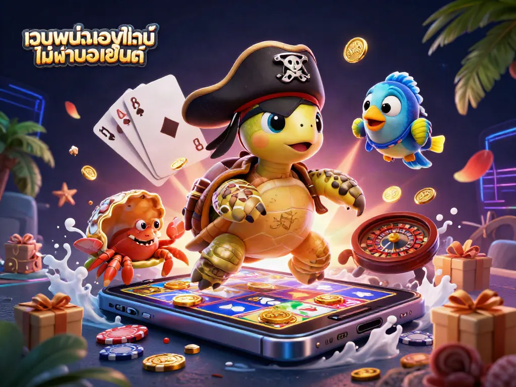 เล่นเกมส์พนันออนไลน์ ไม่ผ่านเอเย่นต์ กับตัวการ์ตูนทะเลสุดน่ารัก