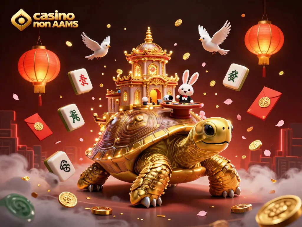 Gioca nei casino online non AAMS con un'atmosfera vibrante e decorativa, immerso in un'illustrazione 3D ricca di dettagli.