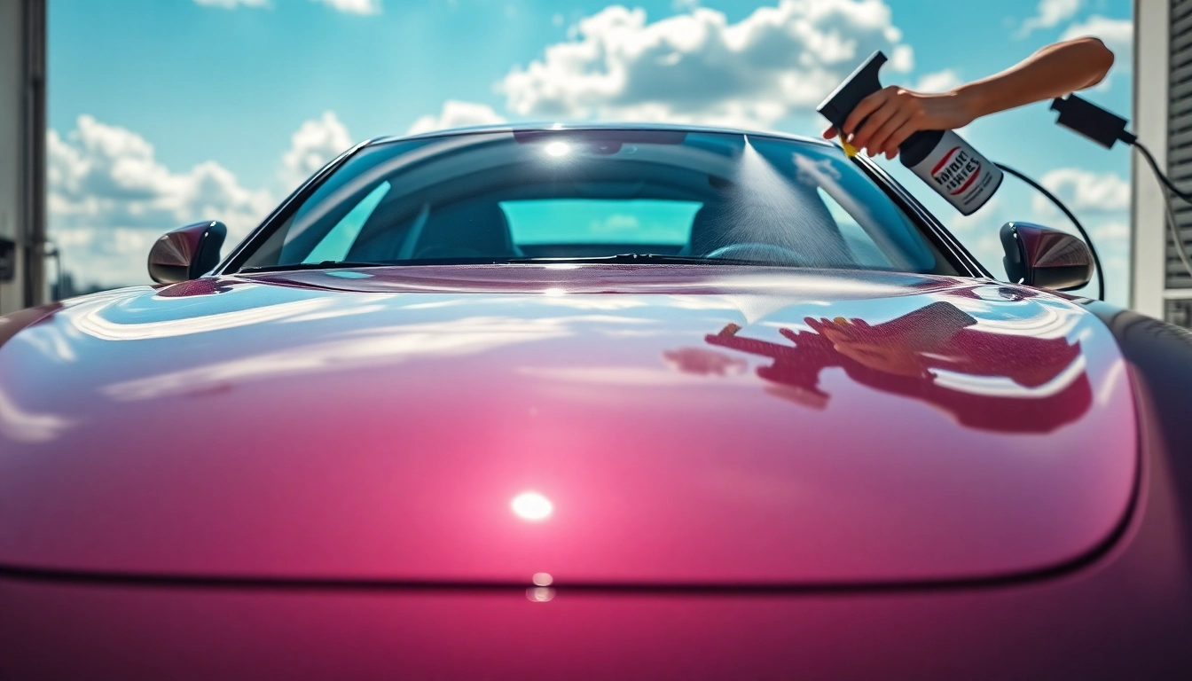 Enhance shine with a spray wax car service for a glossy finish and professional detailing.