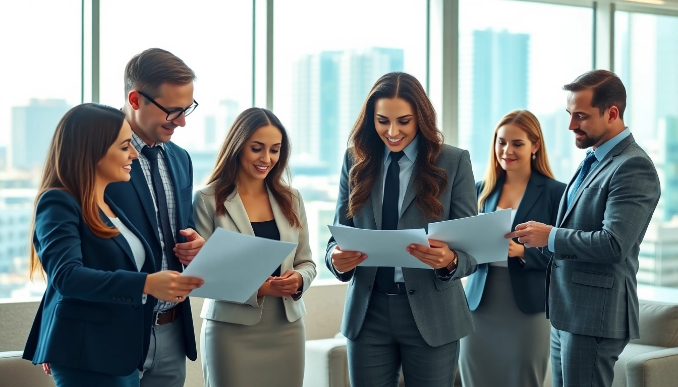 Engaging team of warranty specialists representing an expert led warranty company in a vibrant office.