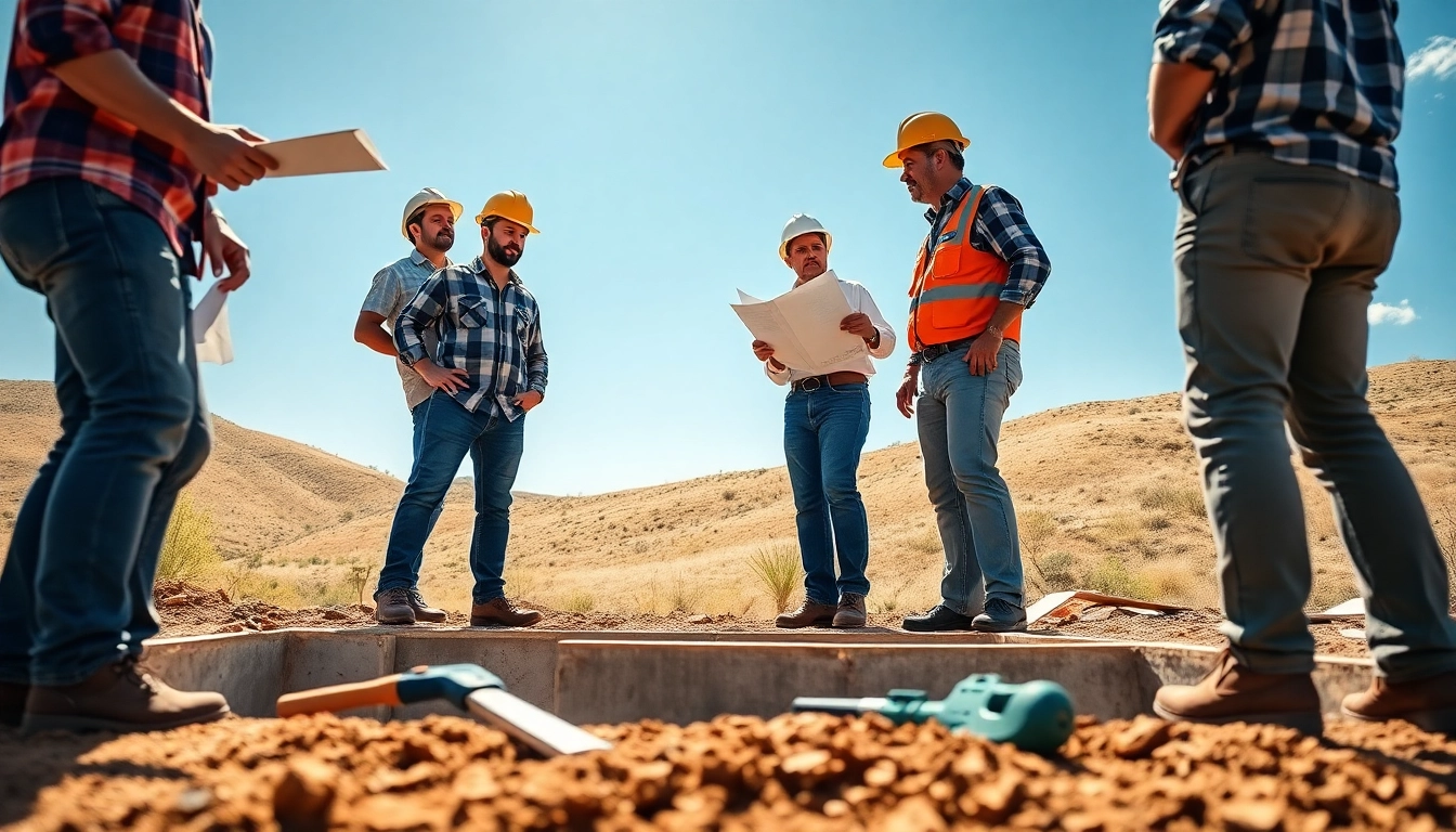 Builders collaborating on a construction site representing the Texas association of builders