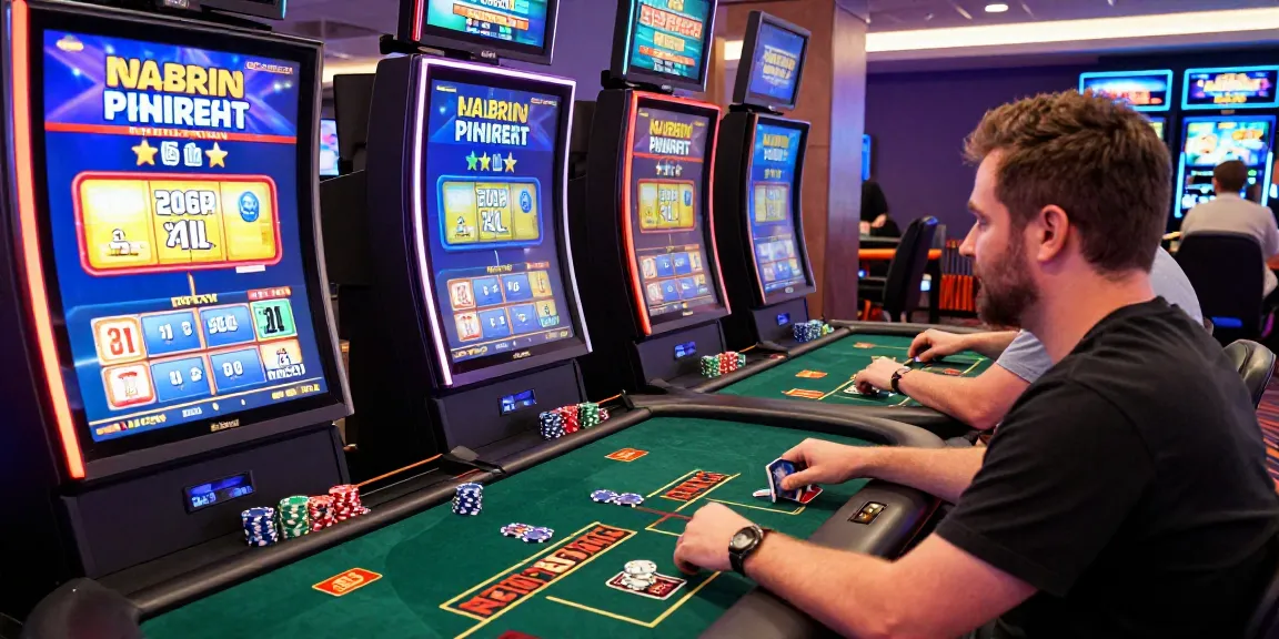 Exciting credit card casinos UK scene with players at vibrant gaming tables.