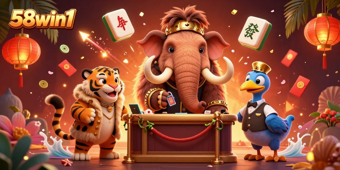 Engage with 58win1 and explore a vibrant casino scene featuring unique characters and dynamic gaming elements.