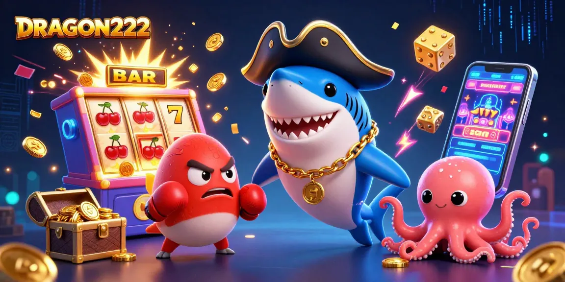 Spin to win with DRAGON222’s vibrant jackpot slot machine world featuring fun characters!