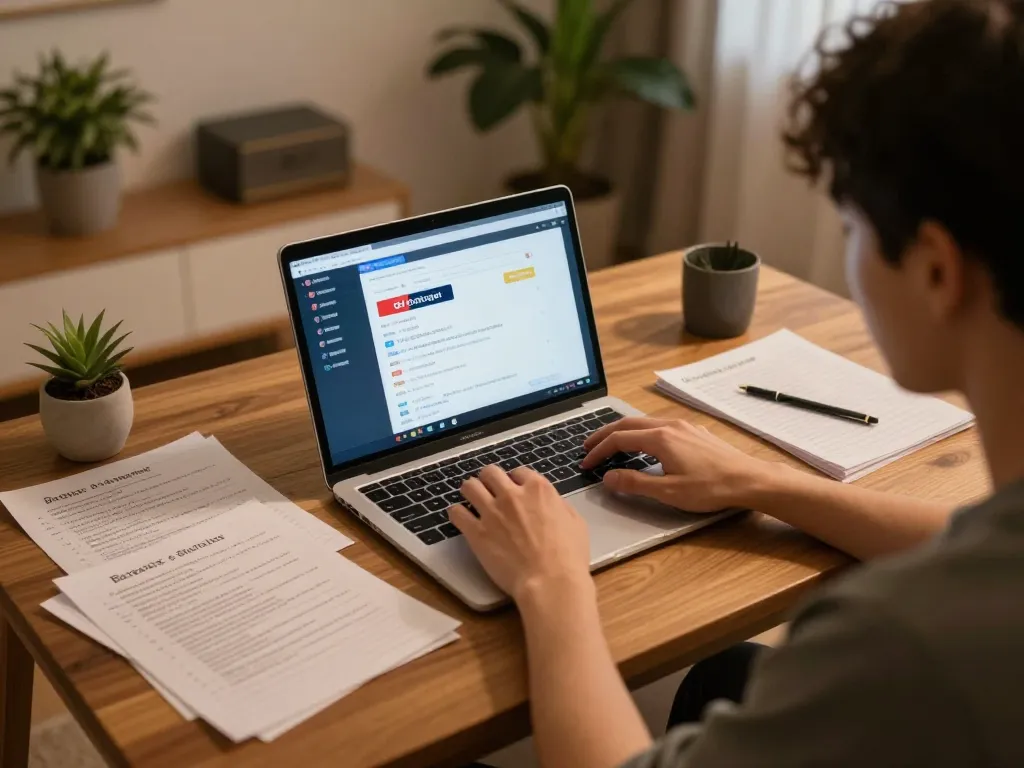 Engaging with gtatogel betting app on laptop, combining strategies in cozy home environment