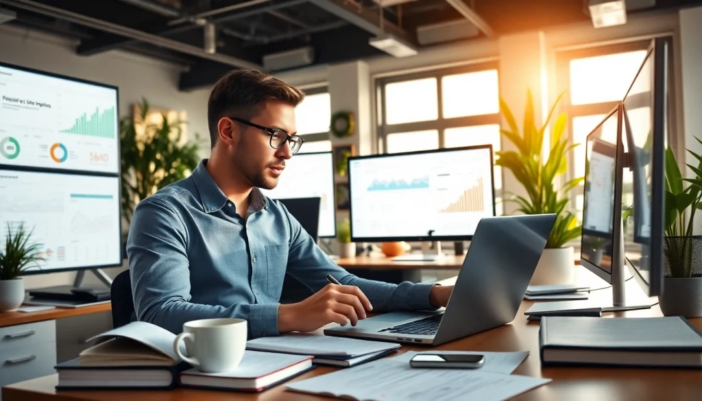 Visual representation of unnatural links recovery analysis with a focused SEO expert reviewing data.