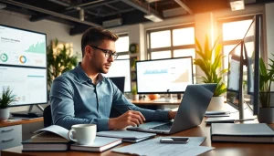 Visual representation of unnatural links recovery analysis with a focused SEO expert reviewing data.