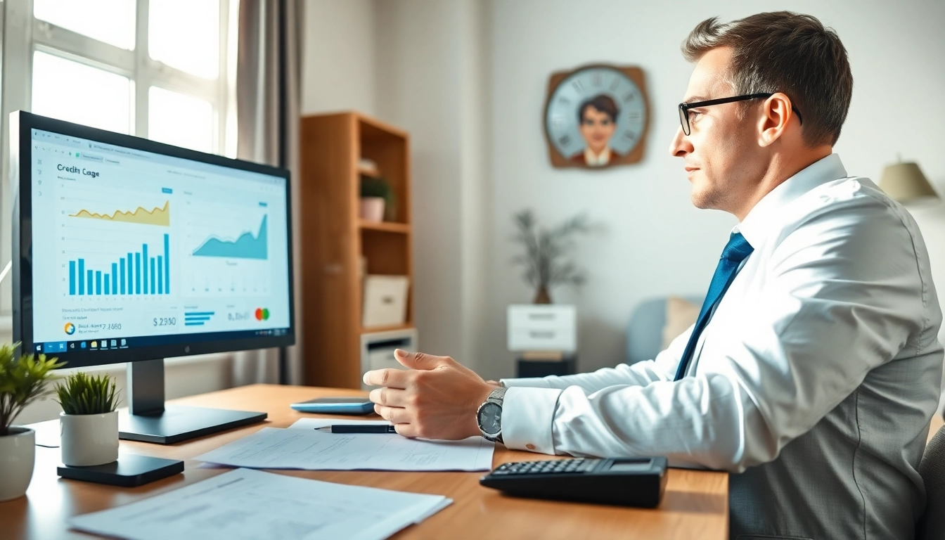 신용카드 한도 현금화 관련 정보를 분석하는 재무 컨설턴트의 모습