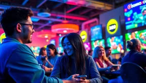 Permainan domino88 live chat game yang penuh semangat, menampilkan pemain yang terlibat aktif.