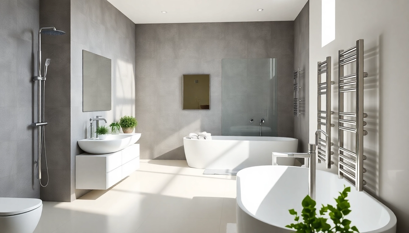 Produkt präsentieren: sonni sanitär Badprodukte in eleganter Badezimmerumgebung