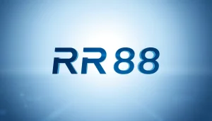 Designing a sophisticated logo for RR88 with modern elements and a tech-inspired background.