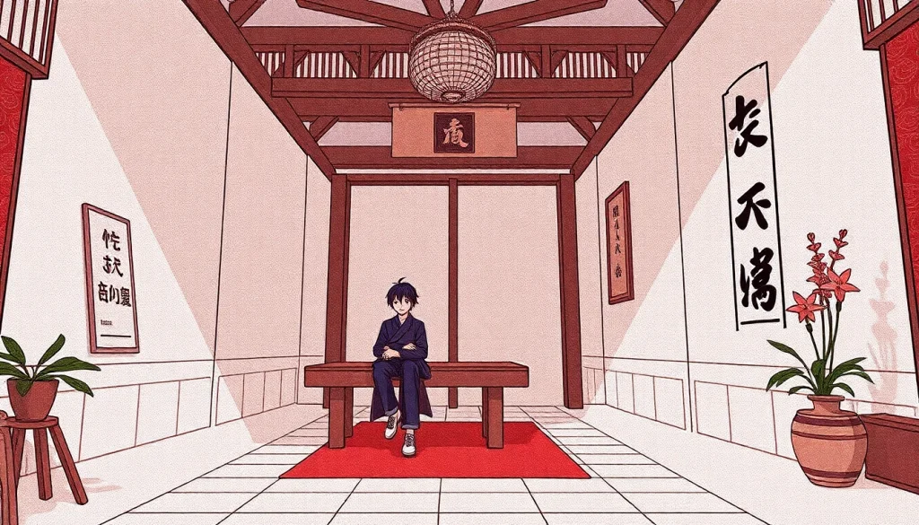 オンライン 家庭教師 大学受験として生徒に指導する教師のシーン。