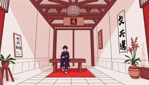 オンライン 家庭教師 大学受験として生徒に指導する教師のシーン。