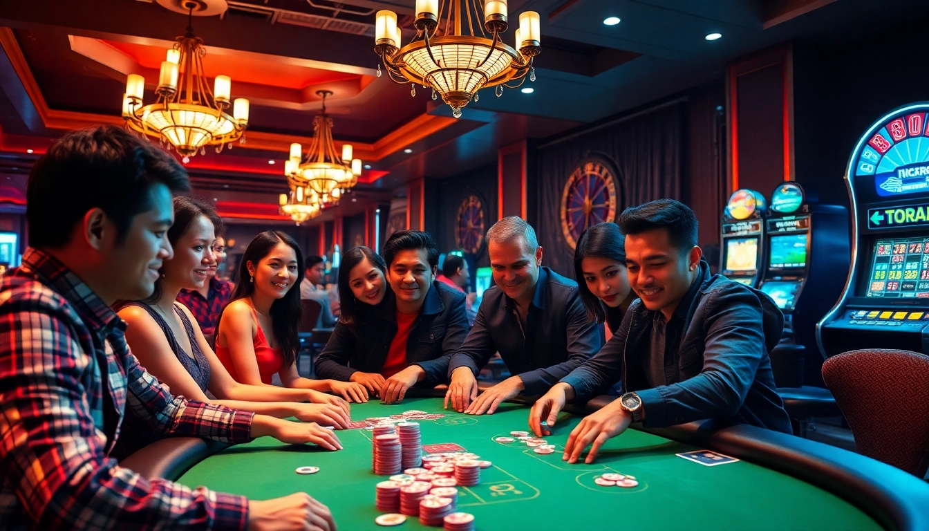 Experience the thrill of winning at https://jun88.buzz/ with dynamic poker tables, colorful chips, and a lively casino atmosphere.
