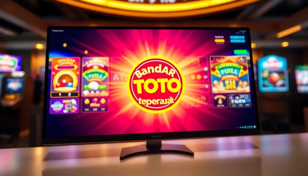 Menampilkan bandar toto terpercaya dengan antarmuka modern dan grafik digital menarik.