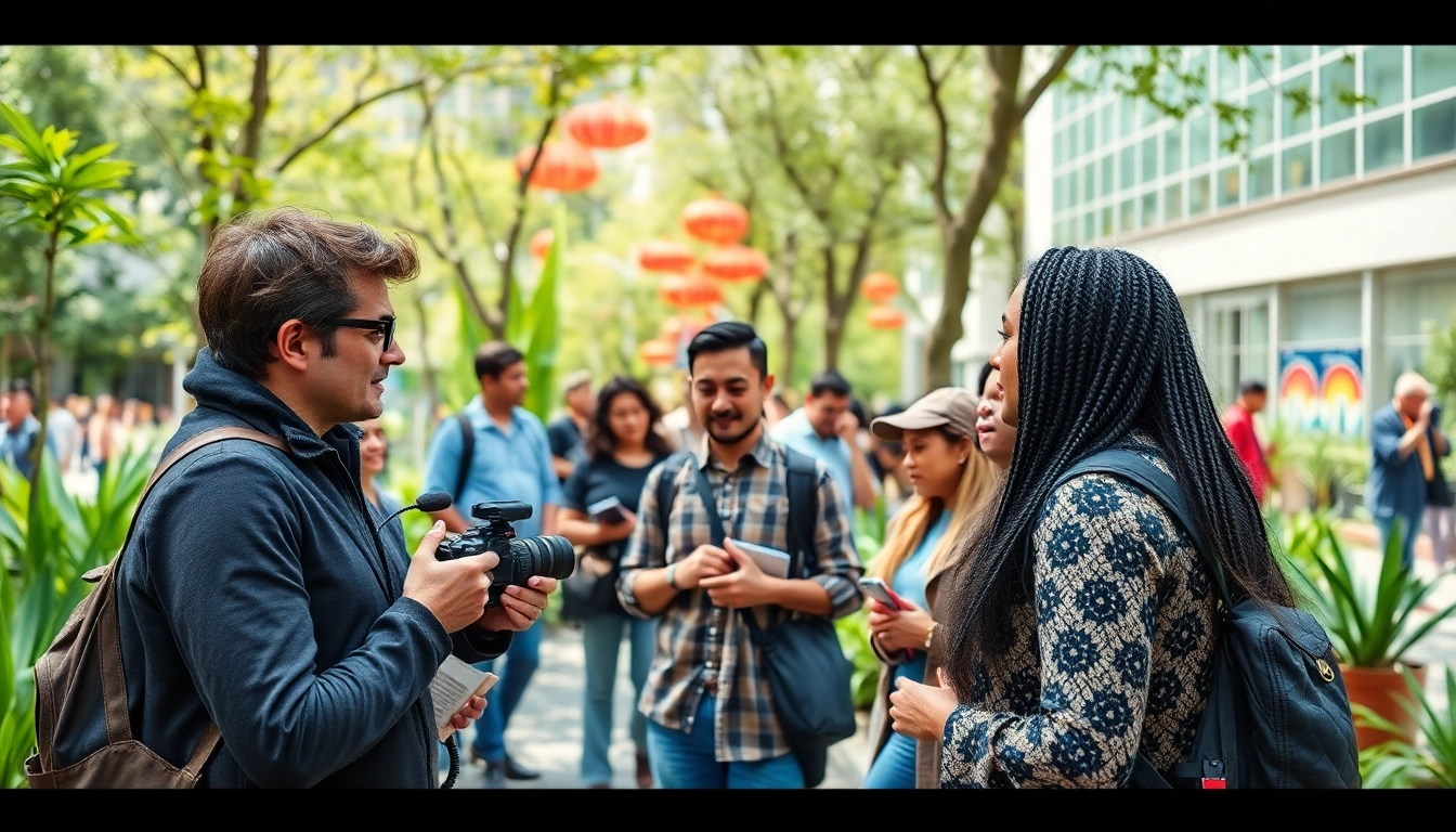 Engage with experts on sustainability at https://www.unsustainablemagazine.com featuring interviews in an urban park.