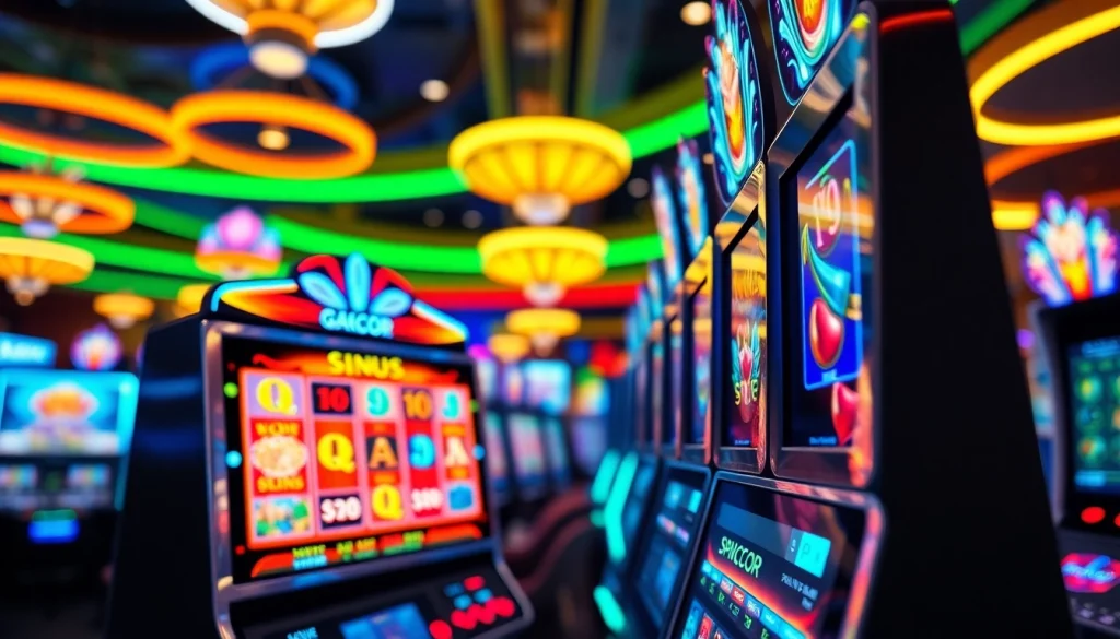 Menangkan slot gacor yang mengasyikkan di mesin slot dengan latar belakang kasino digital.