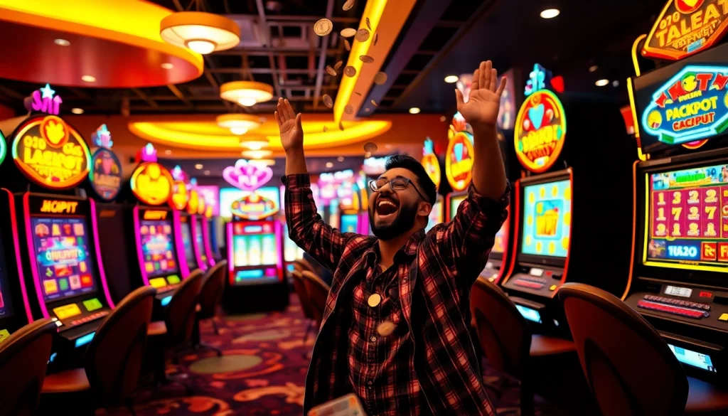 Rayakan kemenangan besar dengan slot togel di ruang permainan slot yang dinamis dan meriah.