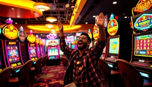 Rayakan kemenangan besar dengan slot togel di ruang permainan slot yang dinamis dan meriah.