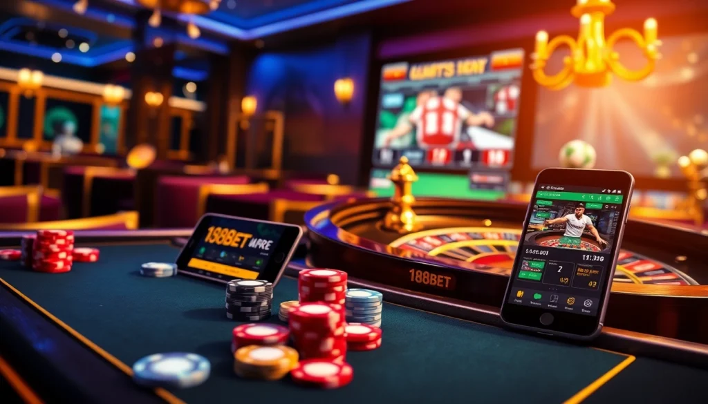 Experience the thrilling world of 188bet as players engage with exciting casino games and betting options.