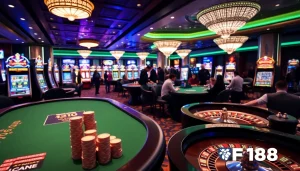 Experience thrilling games at f168info.com with vibrant casino visuals featuring exciting action and glamour.