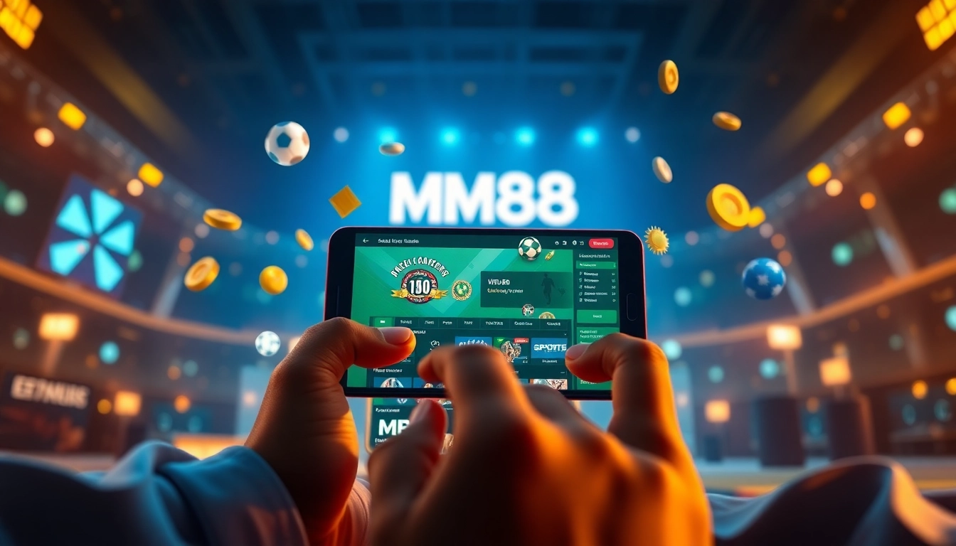 Engaging online betting scene showcasing the user-friendly MM88 platform at https://mm88.agency/ with vibrant colors.