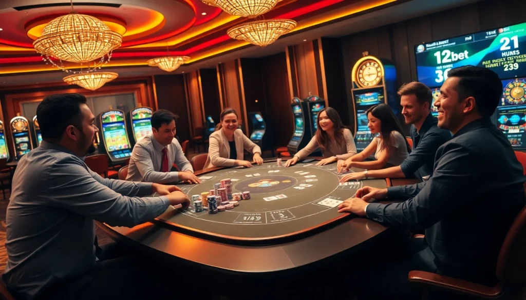 Experience online betting excitement with 12bet's vibrant casino atmosphere.