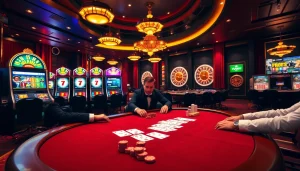 Experience thrilling gameplay at vuabai9 casino with vibrant slot machines and poker tables.