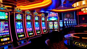 Players enjoying Slot machines in a vibrant casino atmosphere filled with excitement.