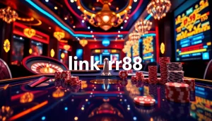 Experience the excitement of online betting at link rr88 with this dynamic casino scene.